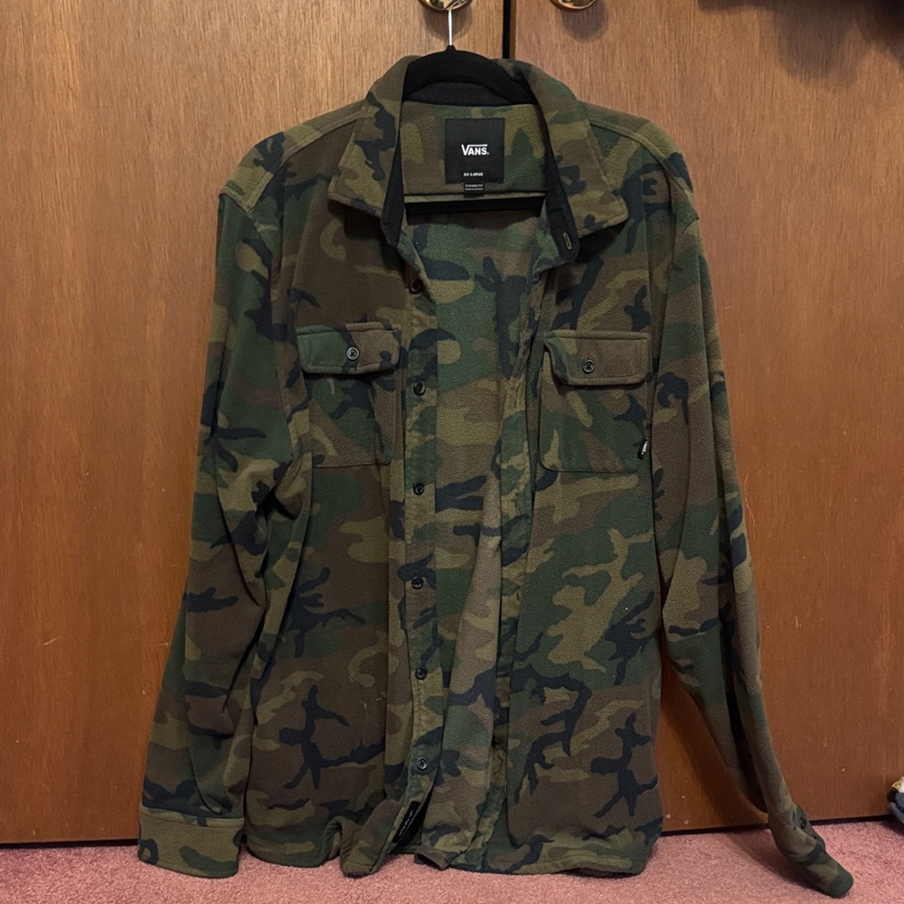 Vans Men's Green Camouflage Shirt Jacket